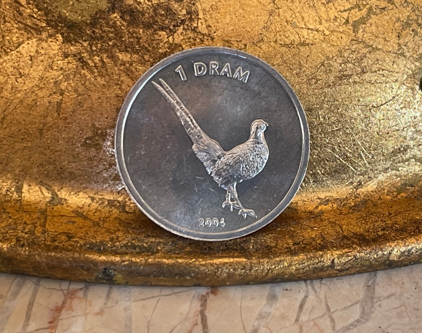 Pheasant Nagorno-Karabakh Authentic Coin Money Dram for Jewelry and Craft Making