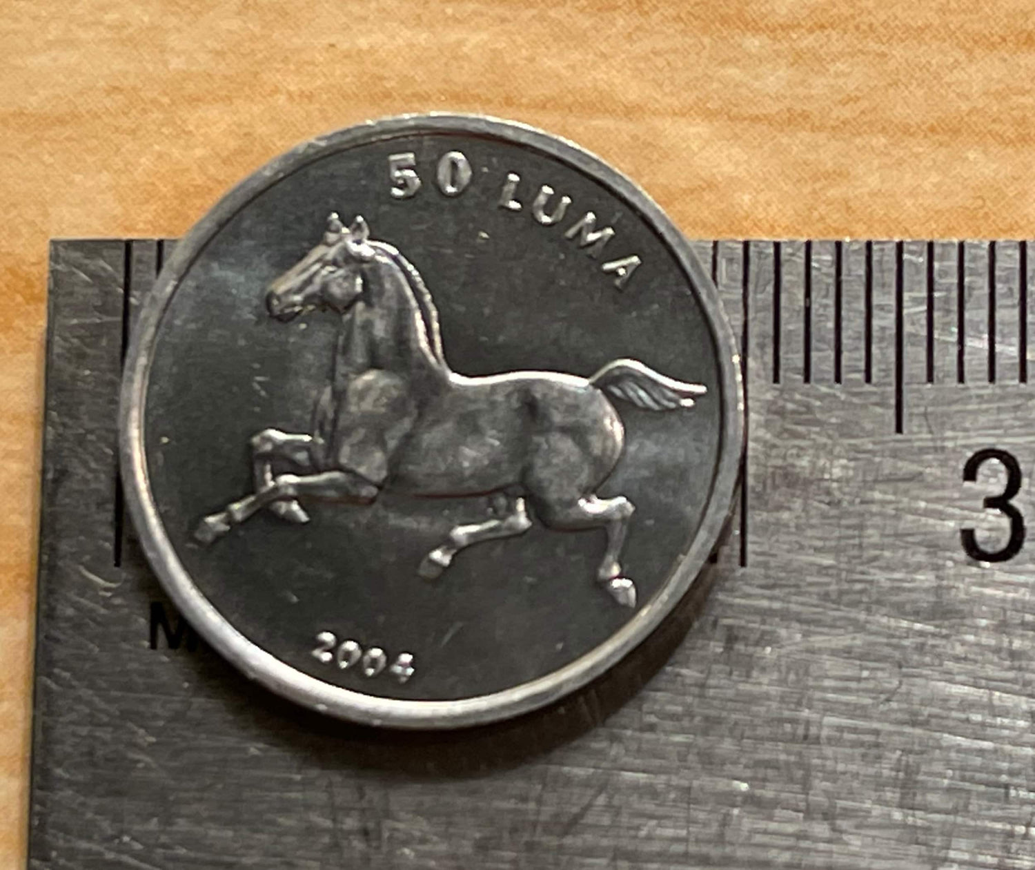 Nagorno-Karabakh Horse Authentic Coin Money 50 Luma for Jewelry and Craft Making