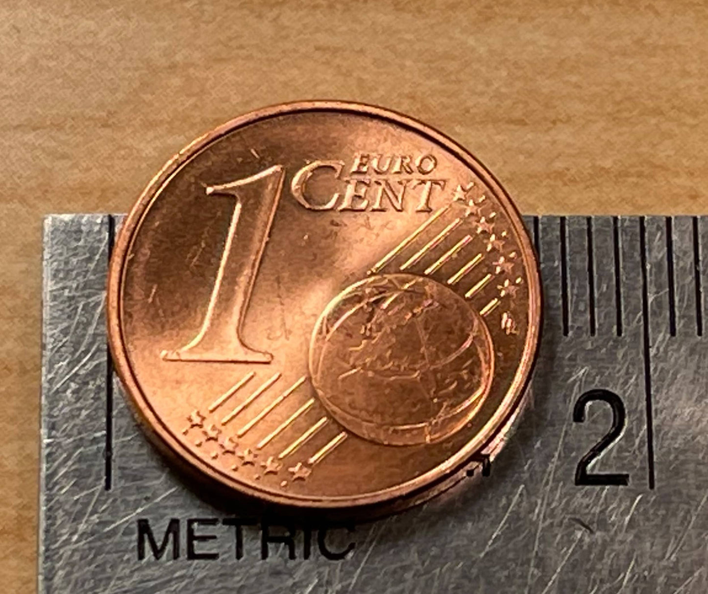 Gentian Flower Austrian Authentic Coin Money 1 Euro Cent for Jewelry and Craft Making