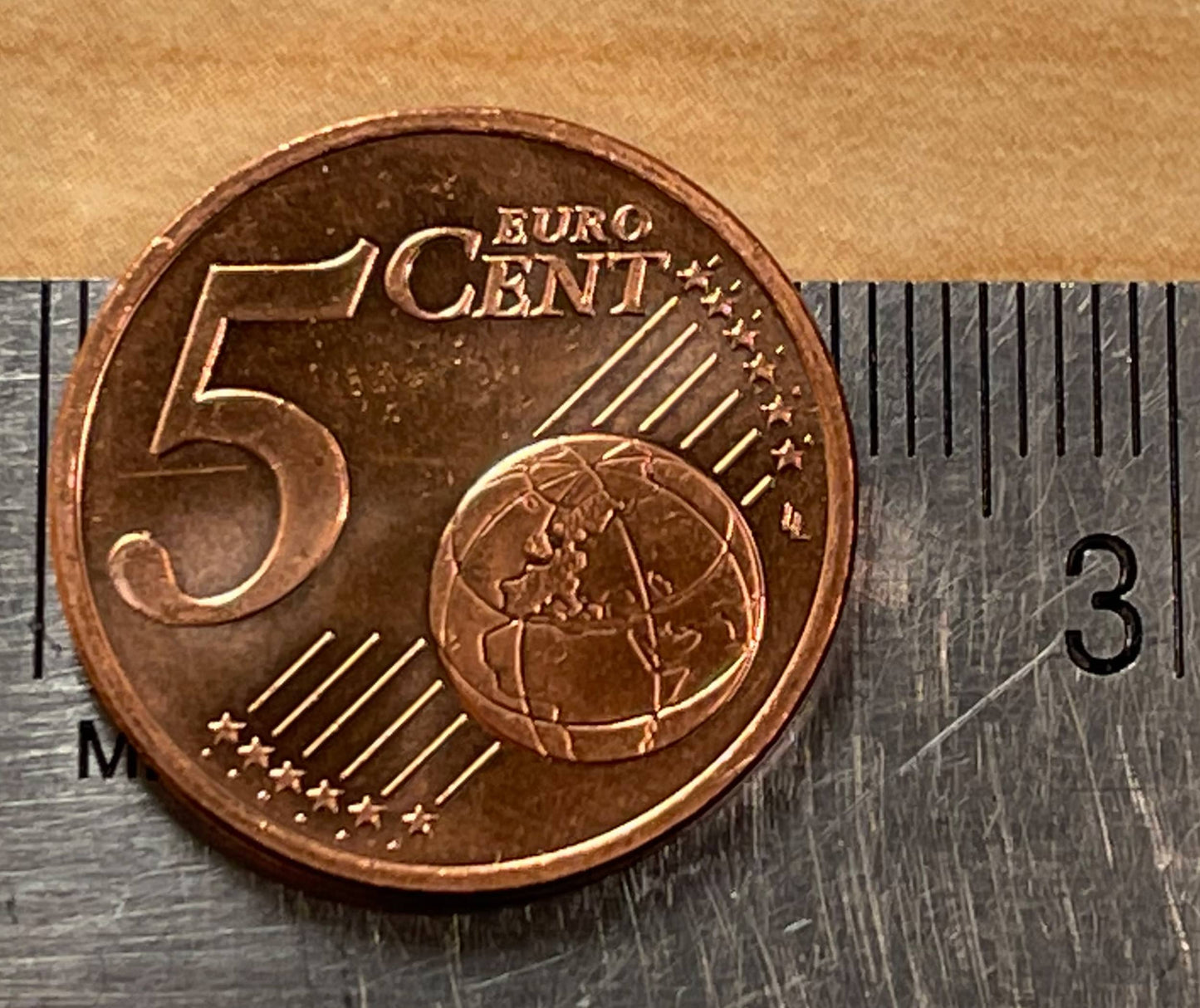 Alpine Primrose Austrian Authentic Coin Money 5 Euro Cent for Jewelry and Craft Making