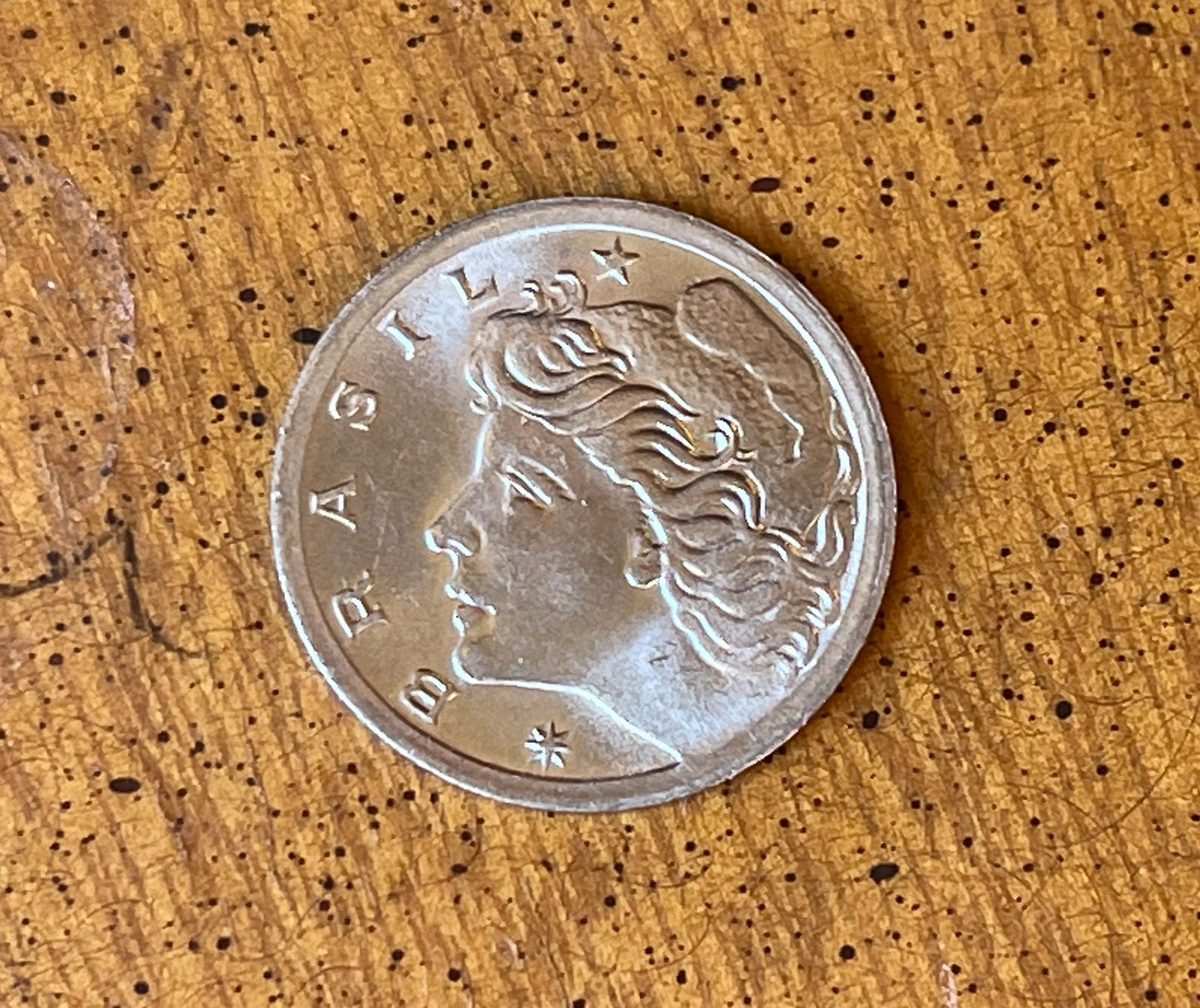 Soy Bean Plant "Food for the World" Brazil Authentic Coin Money 2 Centavos for Jewelry and Craft Making