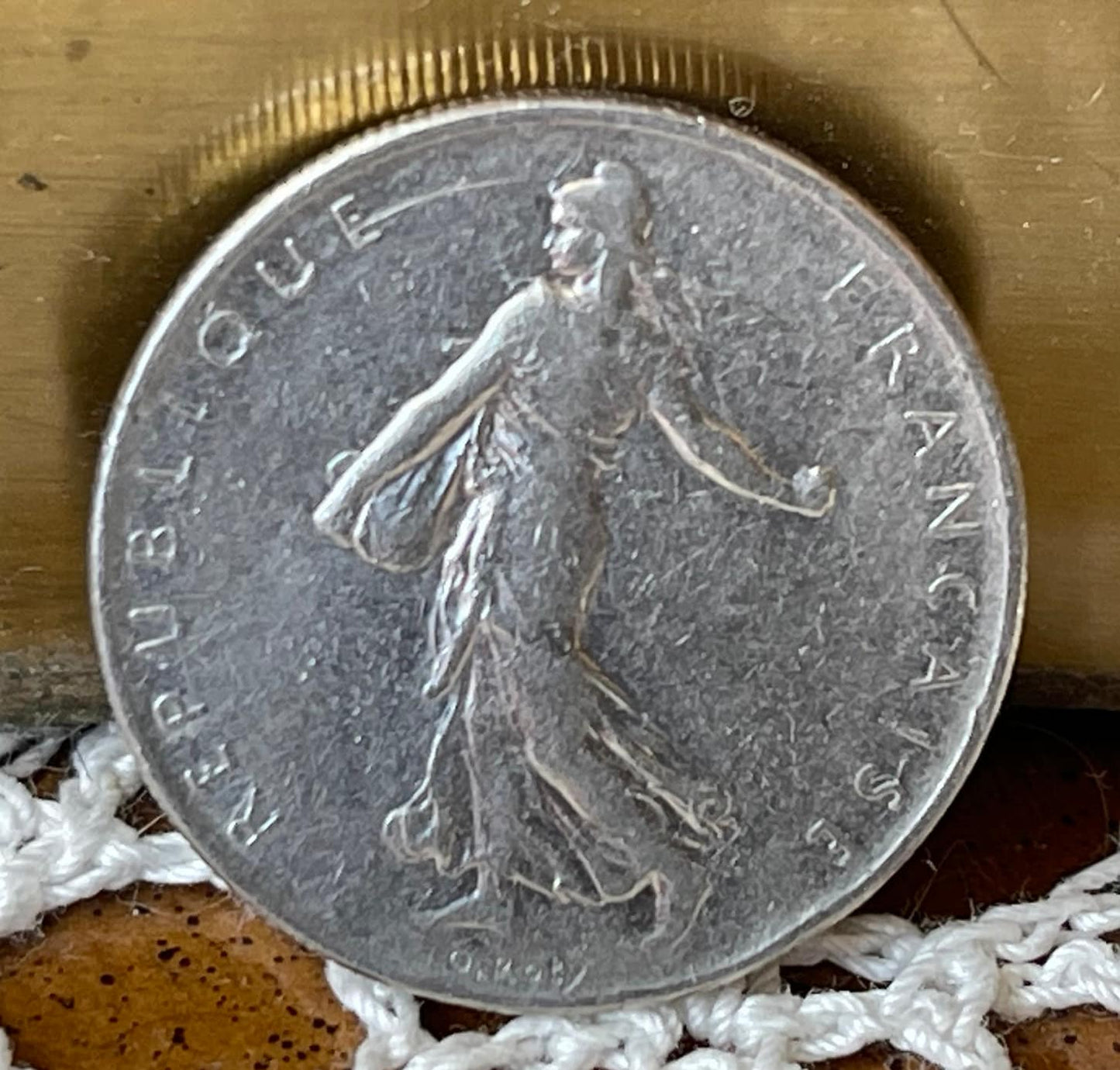 Liberté, égalité, fraternité + Olive Branch & Sower French Authentic Coin Money Franc for Jewelry and Craft Making