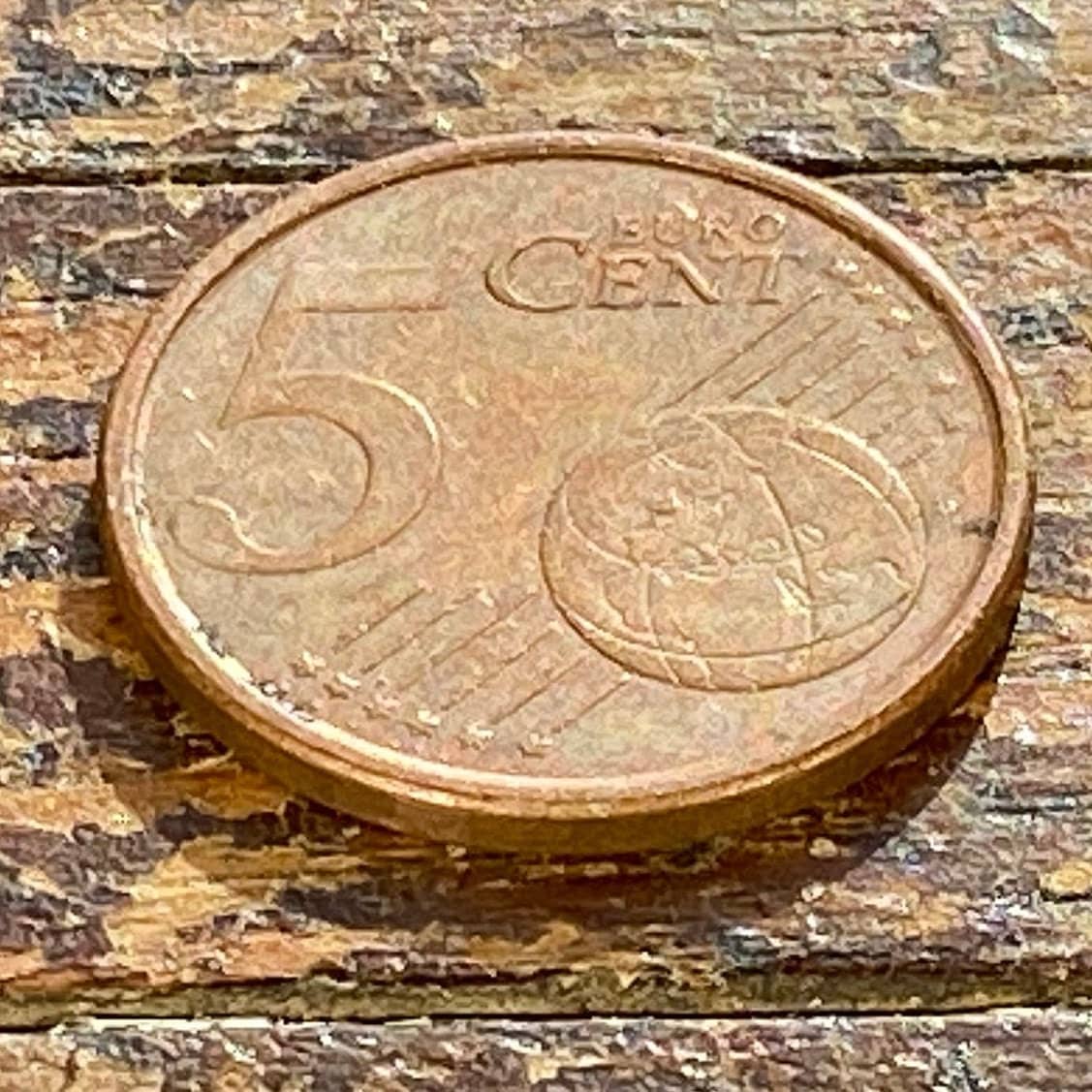 Cathedral Santiago de Compostela Spain Authentic 5 Cents Coin Money for Jewelry and Craft Making