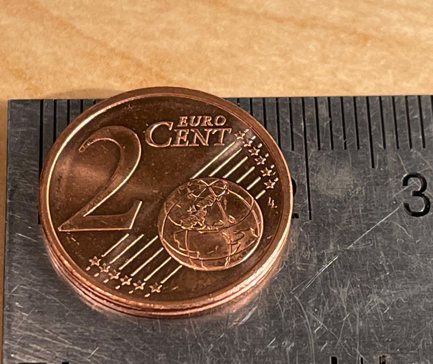 Irish Harp 2 Euro Cents Ireland Authentic Coin Money for Jewelry and Craft Making