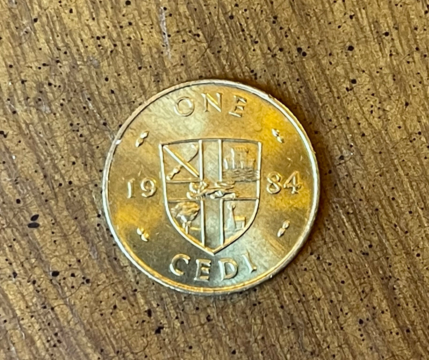 Cowry Shell Freedom & Justice Ghana Authentic Coin Money Cedi for Jewelry and Craft Making