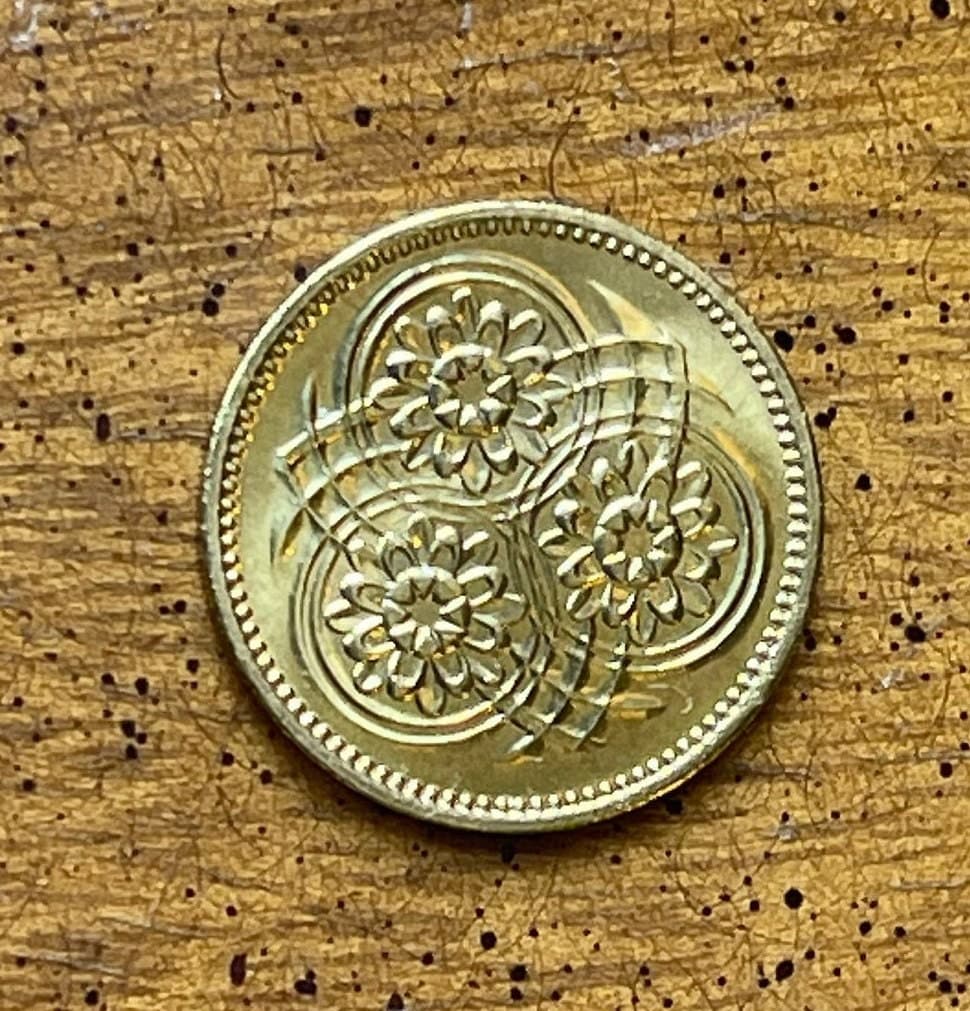 Lotus Flowers 1 Cent Guyana Authentic Coin Money for Jewelry and Craft Making