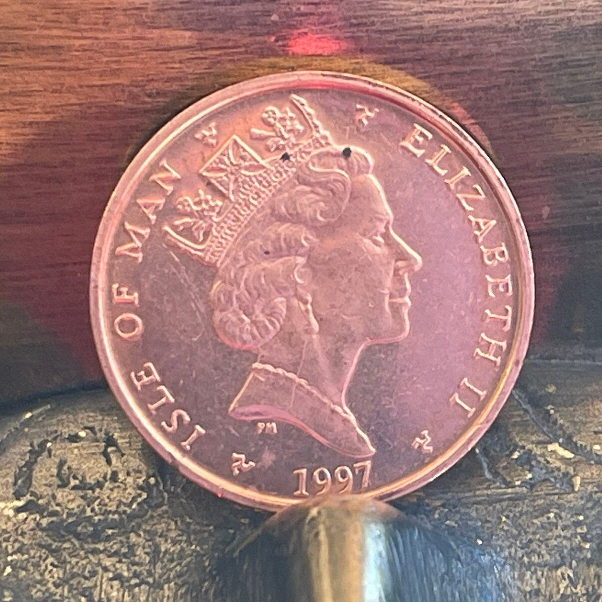 Rugby Ball 1 Pence Isle of Man Authentic Coin Money for Jewelry and Craft Making (Football)