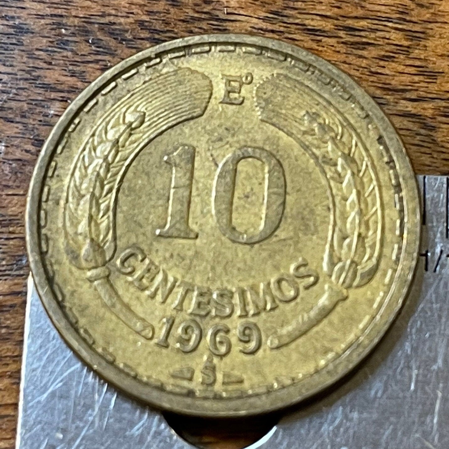 Andean Condor 10 Centesimos Chile Authentic Coin Money for Jewelry and Craft Making