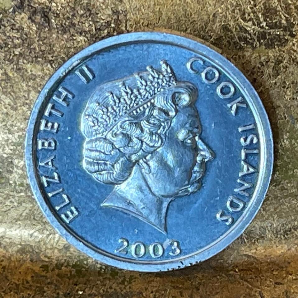 Wild Rooster 1 Cent Cook Islands Authentic Coin Money for Jewelry and Craft Making (Wild Chicken)