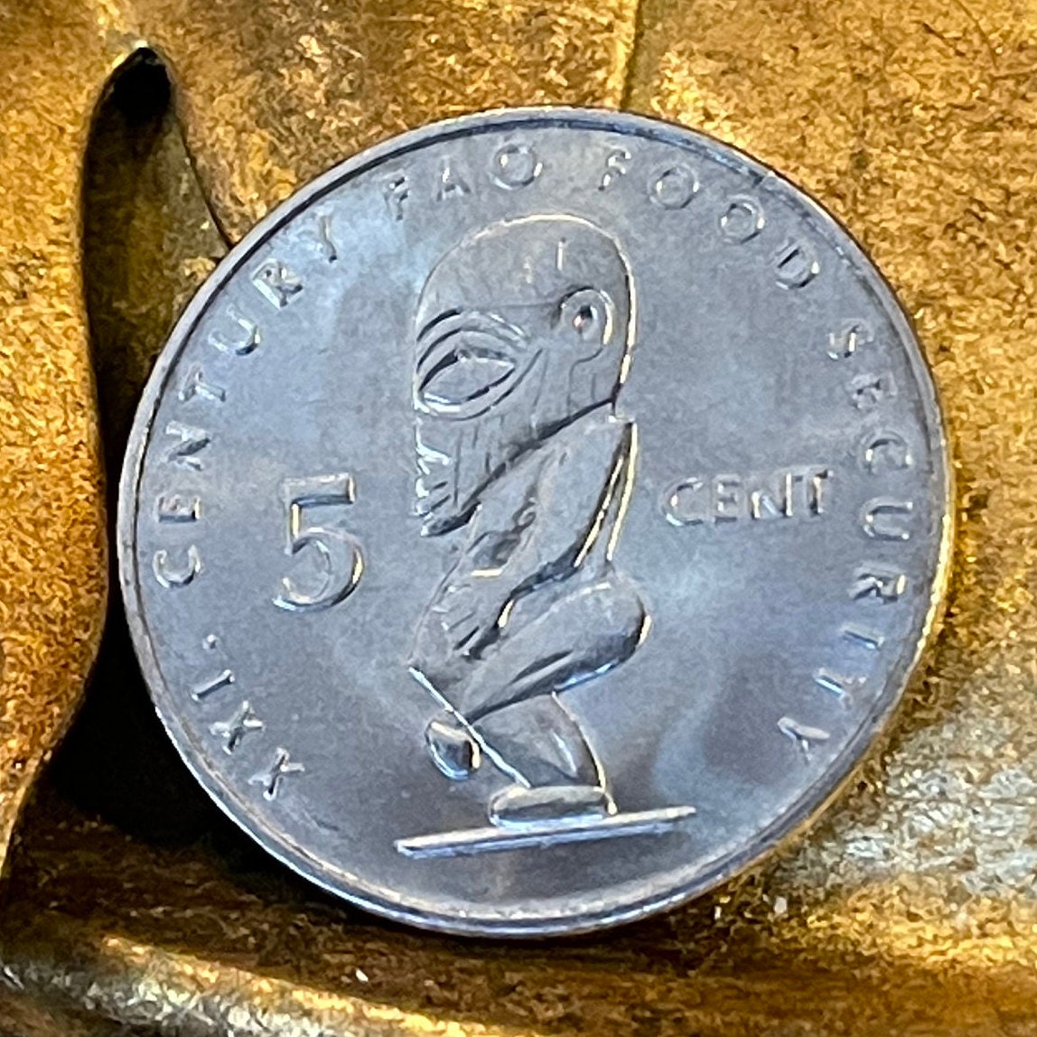 Atua Tangaroa 5 Cents Cook Islands Authentic Coin Money for Jewelry and Craft Making