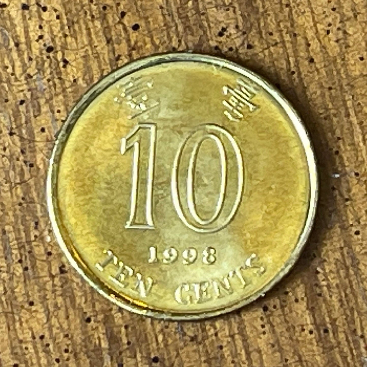 Bauhinia Orchid 10 Cent Hong Kong Authentic Coin Money for Jewelry and Craft Making