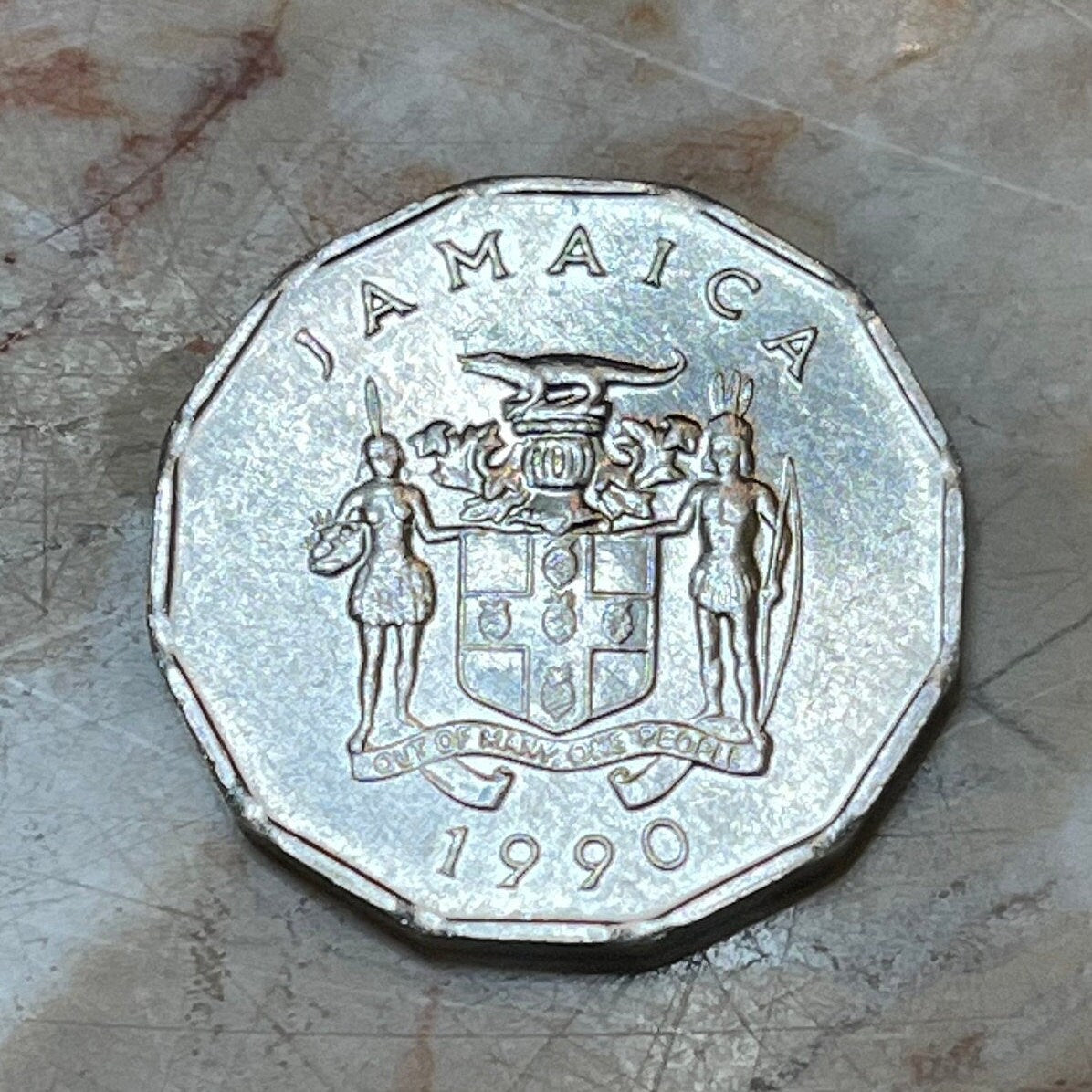 Ackee Fruit & "Produce Food" Jamaica 1 Cent Authentic Coin Money for Jewelry and Craft Making