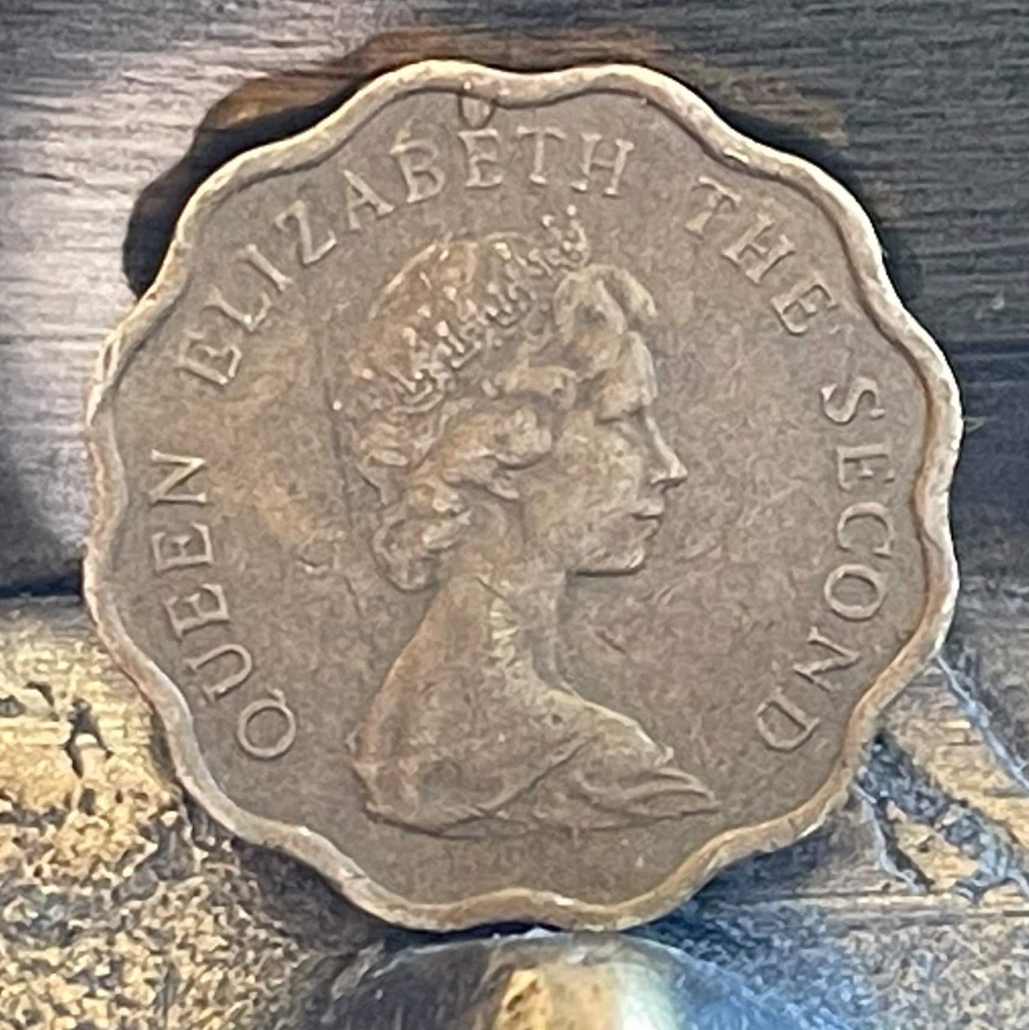 Hong Kong Scalloped Edge 20 Cents Authentic Coin Money for Jewelry and Craft Making