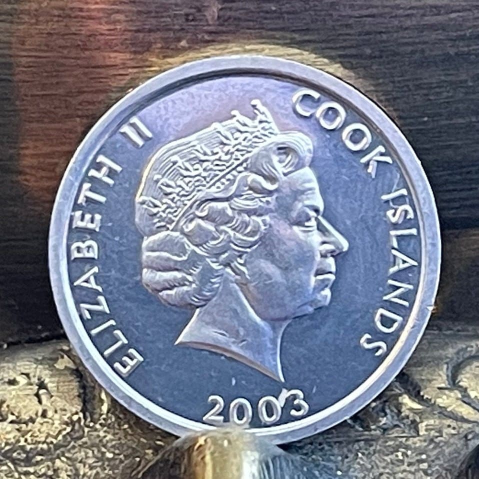 Wild Rooster 1 Cent Cook Islands Authentic Coin Money for Jewelry and Craft Making (Wild Chicken)