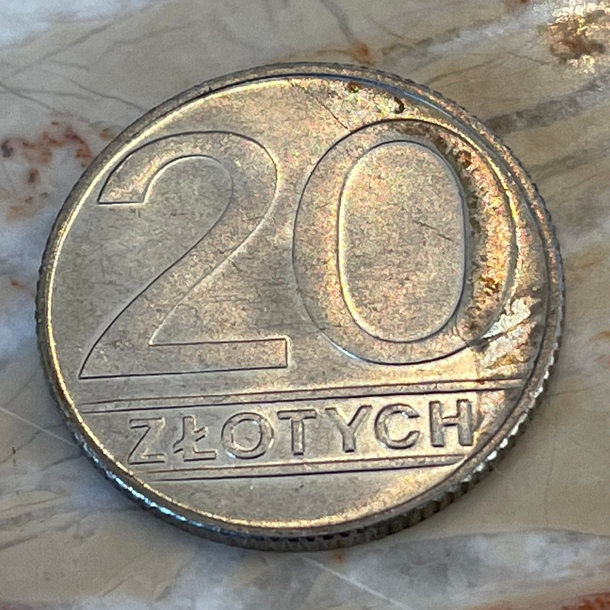 White Eagle 20 Zlotych Poland Authentic Coin Money for Jewelry and Craft Making