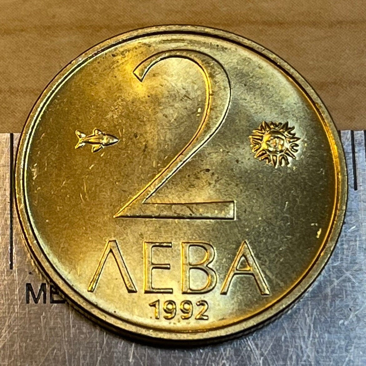 Horse-Riding God 2 Leva Bulgaria Authentic Coin Money for Jewelry and Craft Making (Madara Rider)