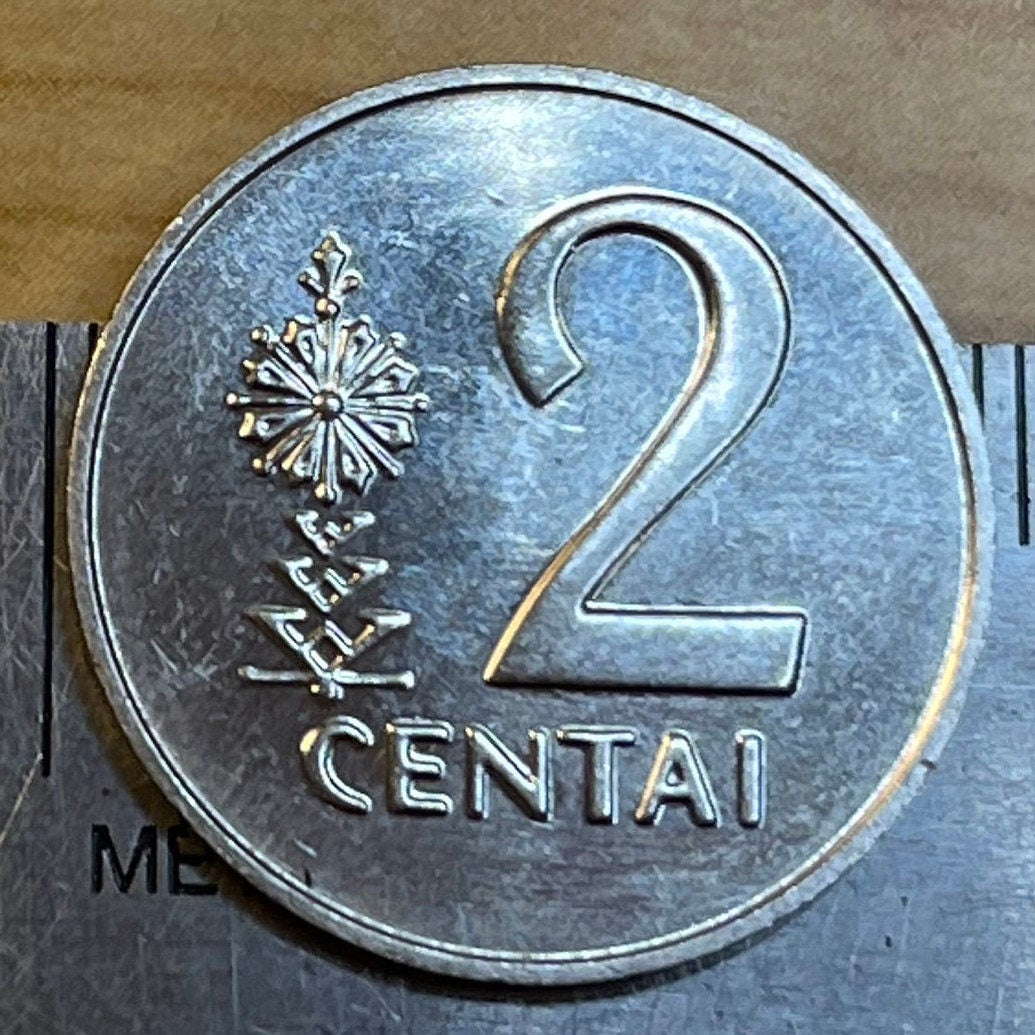 Vytis Knight / Horse 2 Centai Lithuania Authentic Coin Money for Jewelry and Craft Making