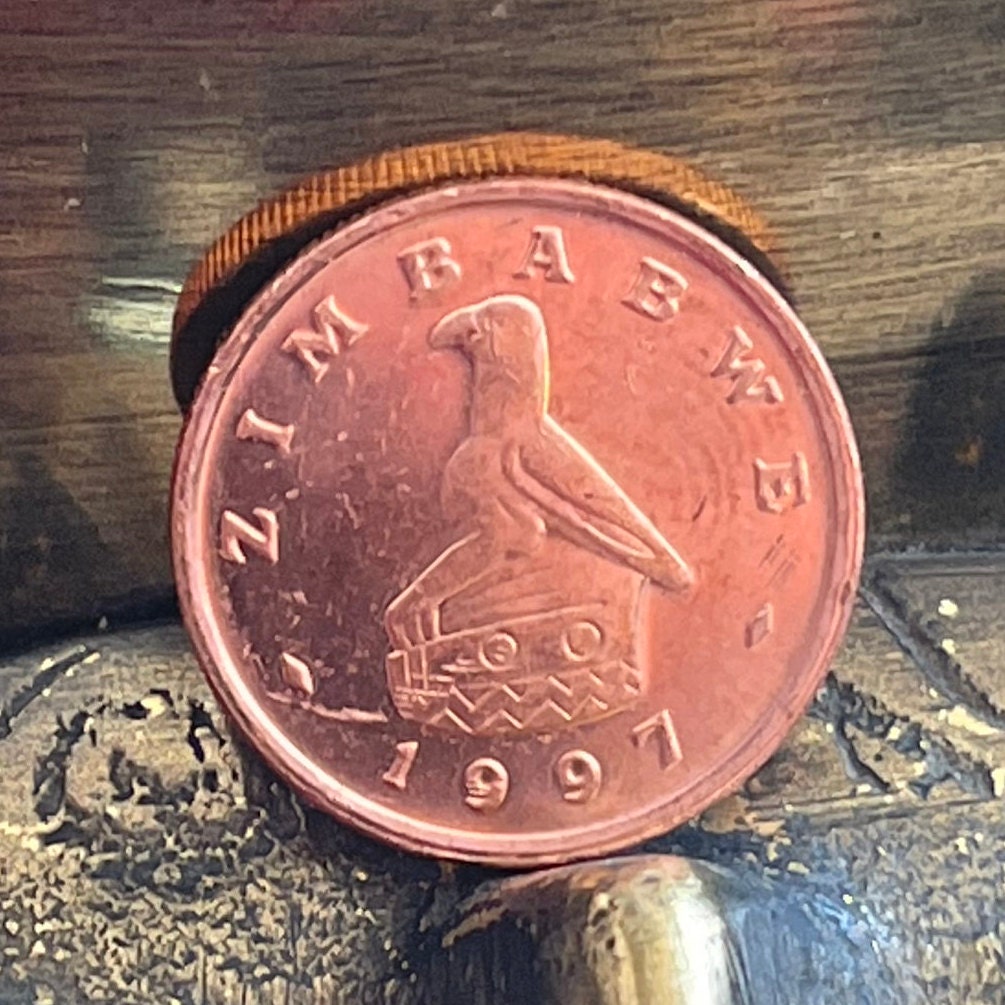 Great Zimbabwe Bird 1 Cent Bacheleur Eagle Authentic Coin Money for Jewelry and Craft Making
