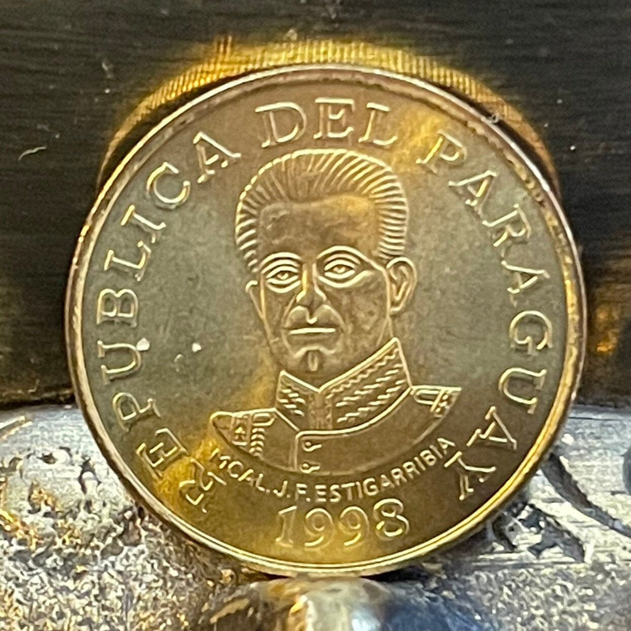 Marshal Estigarribia 50 Guaranies Paraguay Authentic Coin Money for Jewelry and Craft Making (Acaray River Dam)