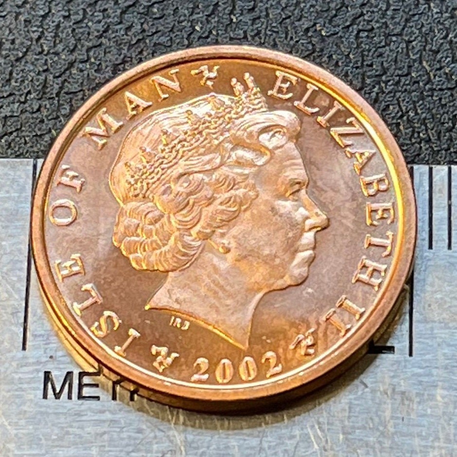 Ancient Keeill 1 Penny Isle of Man Authentic Coin Money for Jewelry and Craft Making (Chapel)