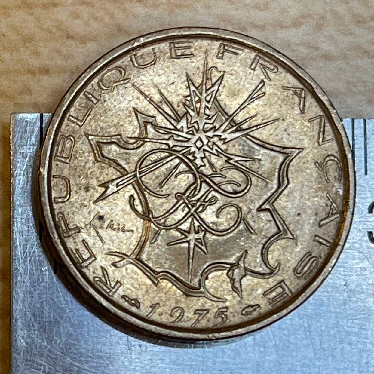 Techno-Electric 10 Francs France Authentic Coin Money for Jewelry and Craft Making (France Map)