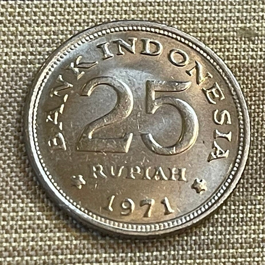 Victoria Crowned Pigeon 25 Rupiah Indonesia Authentic Coin Money for Jewelry and Craft Making