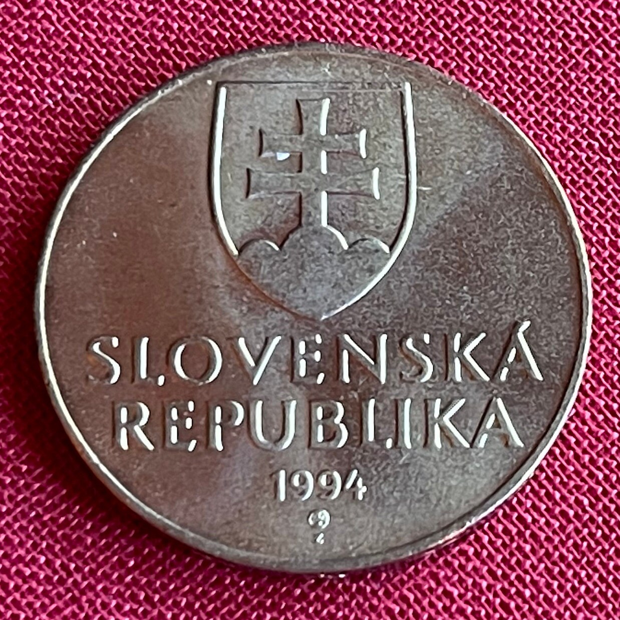 Three Marys Cross of Great Moravia 10 Korún Slovak Republic Authentic Coin Money for Jewelry and Crafts (Virgin Mary) (Easter)