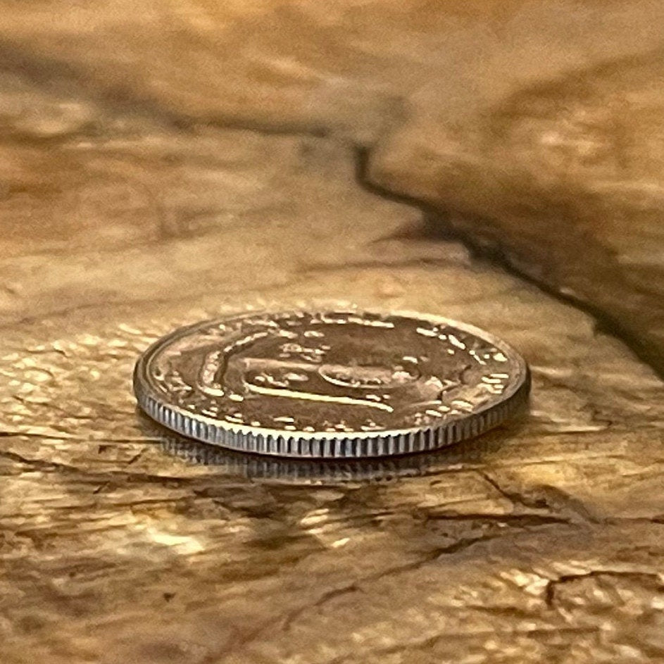 Lady Liberty Hammering Anvil at Mayon Volcano 10 Centavos Philippines Authentic Coin Money for Jewelry and Craft Making (Colonialism)