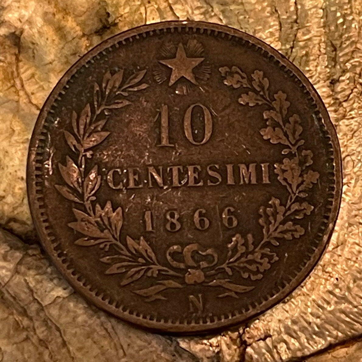 First King of Italy Victor Emmanuel 10 Centesimi Italy Authentic Coin Money for Jewelry and Craft Making