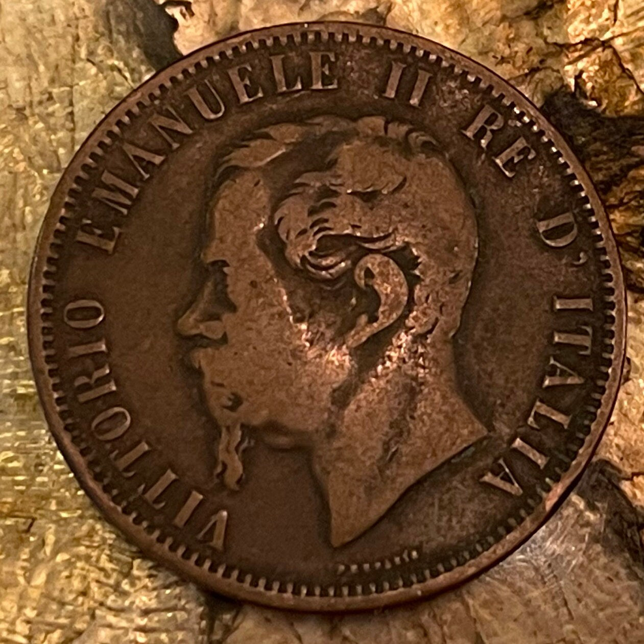 First King of Italy Victor Emmanuel 10 Centesimi Italy Authentic Coin Money for Jewelry and Craft Making