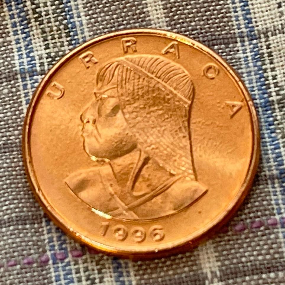 Chief Urracá 1 Centesimo Panama Authentic Coin Money for Jewelry and Craft Making (Indigenous Resistance)