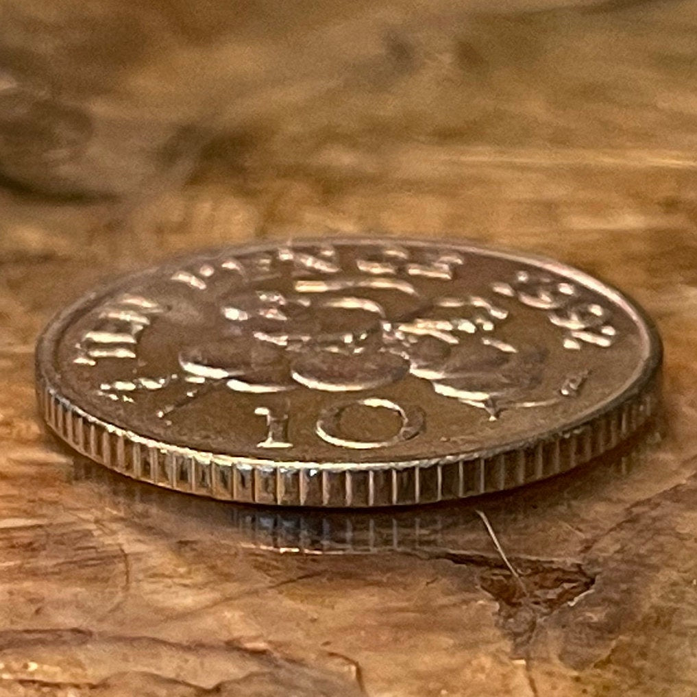 Tomatoes on Vine 10 Pence Guernsey Authentic Coin Money for Jewelry and Craft Making