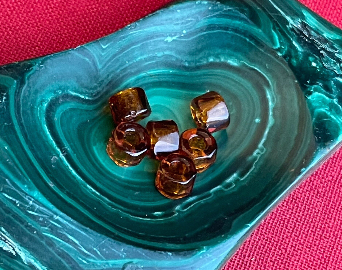 6mm Czech glass roller beads, choose color or mixed, honey, aqua, gold (lot of 20), fire polished crystal, large hole