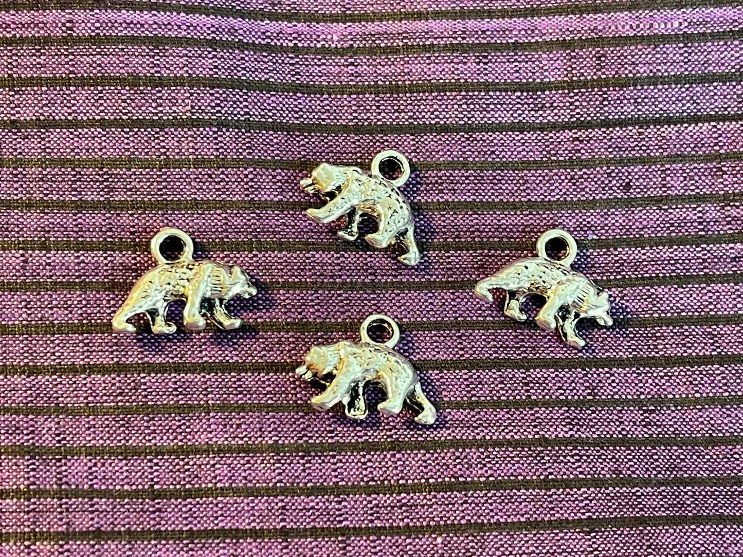 Woodland animals 3D charms–bear, fox, fawn, squirrel–choose one or set–realistic forest creature antique silver charm, pendant for jewelry