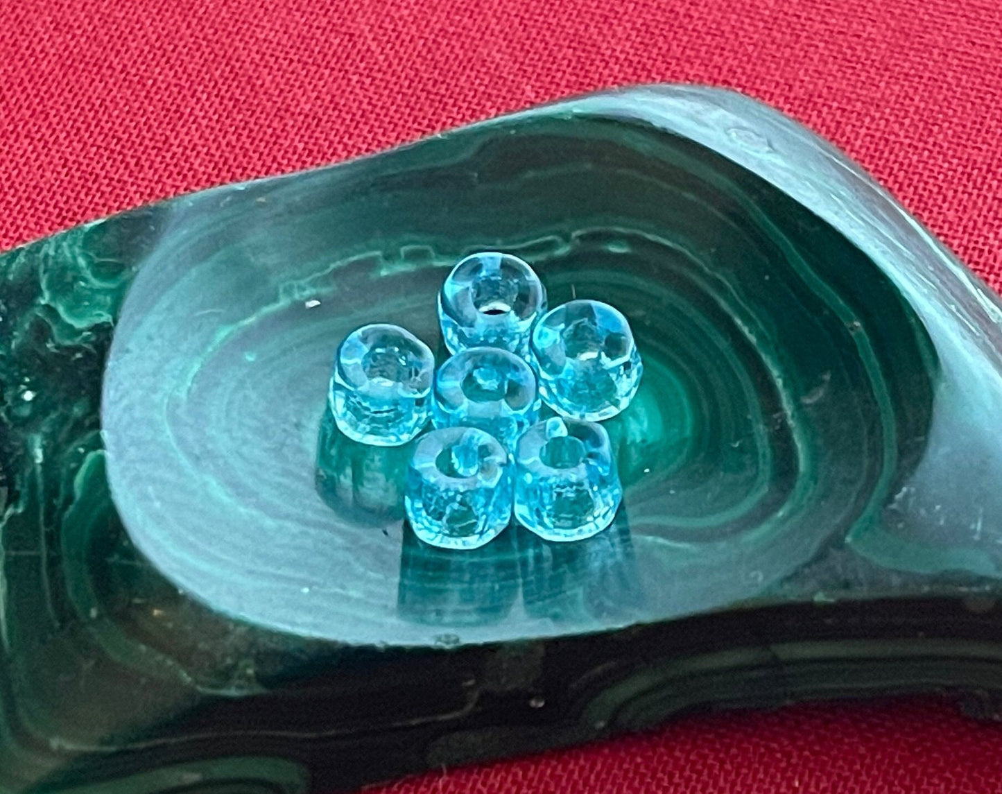 6mm Czech glass roller beads, choose color or mixed, honey, aqua, gold (lot of 20), fire polished crystal, large hole