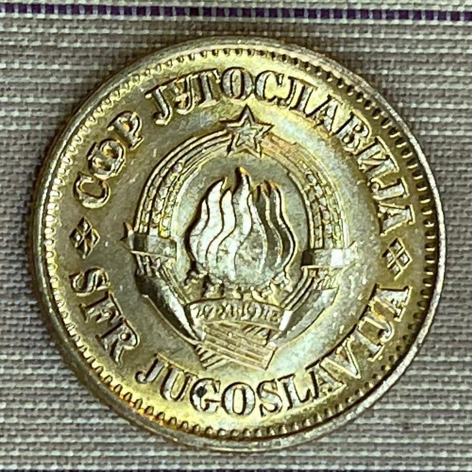 Six Torches One Flame 20 Para Yugoslavia Authentic Coin Money for Jewelry and Craft Making (Socialist Brotherhood)