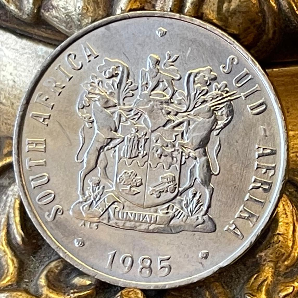 Calla Lily, African Lily, Bird of Paradise Flower 50 Cents South Africa Authentic Coin Money for Jewelry (Arum Lily) (Crane Flower)