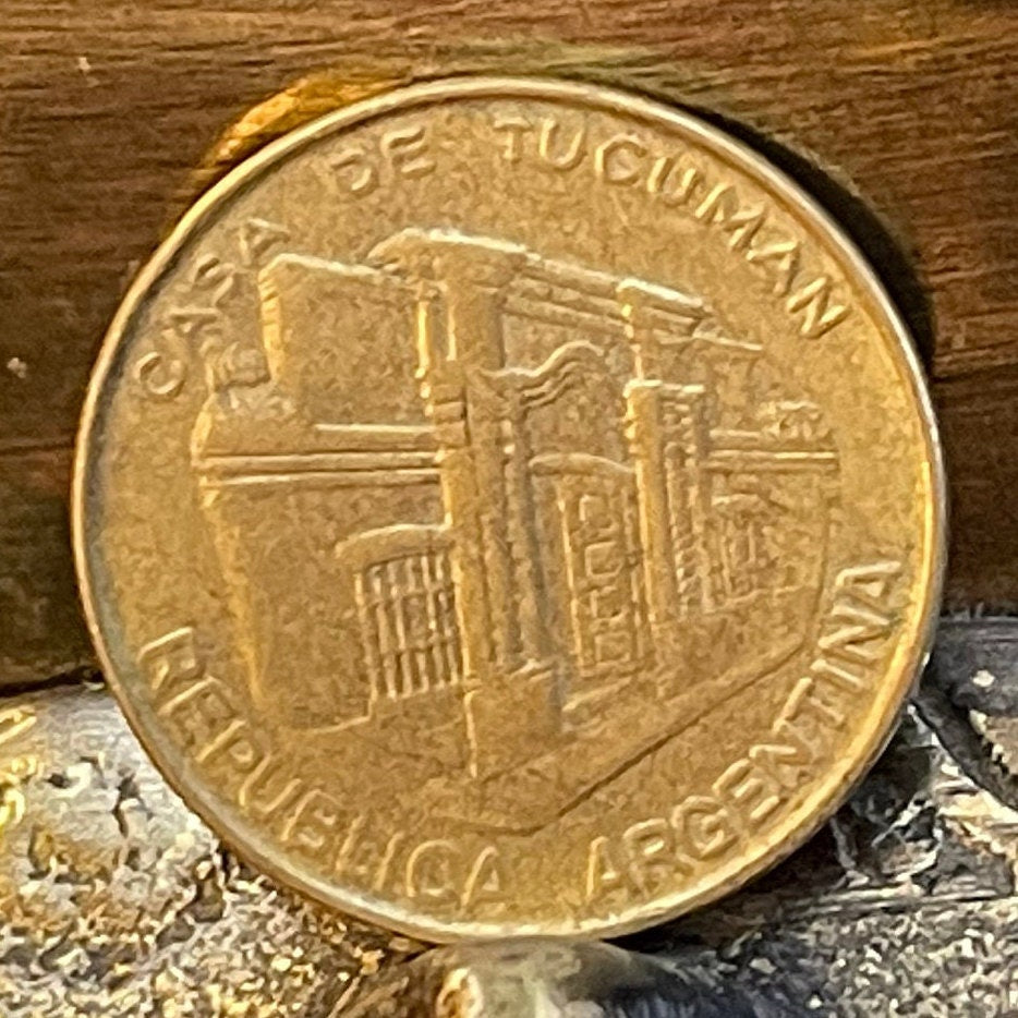 House of Independence at Tucumán 10 Pesos Argentina Authentic Coin Money for Jewelry (Casa de Tucumán) (Declaration of Independence)