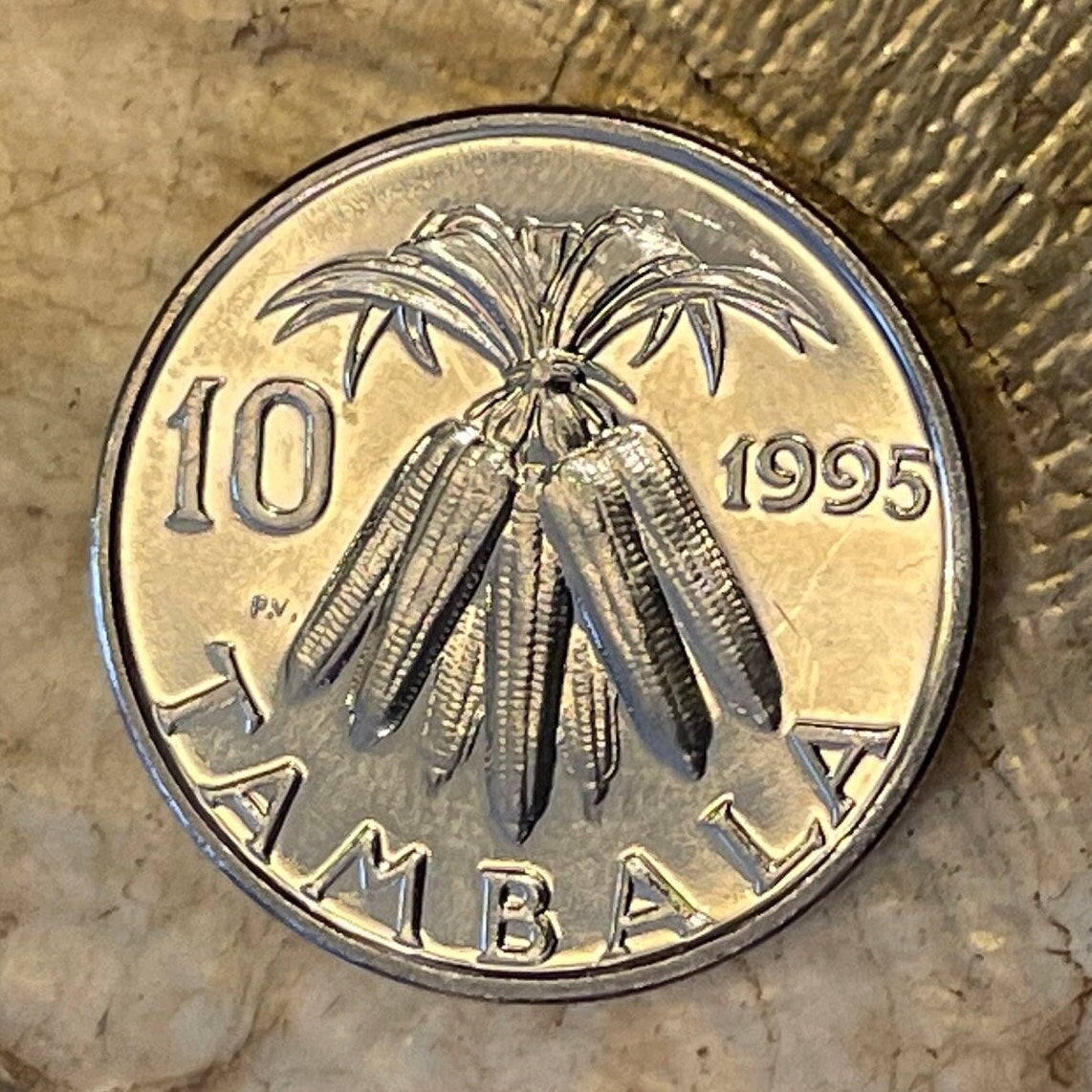 Corn Maize Sheaf 10 Tambala Malawi Authentic Coin Money for Jewelry and Craft Making