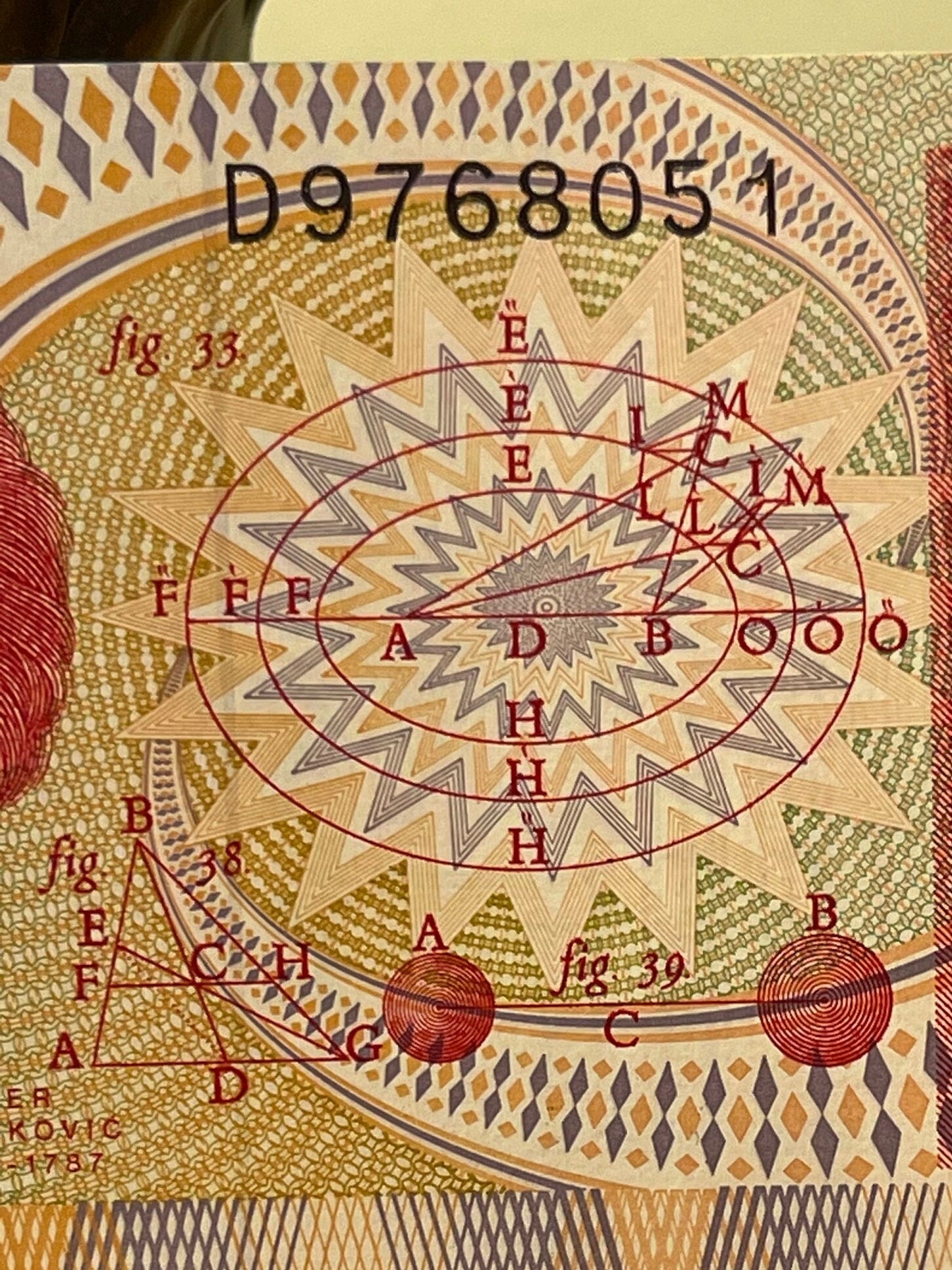 Mother Croatia with History Book & Roger Boscovich 50,000 Dinara Croatia Authentic Banknote Money for Jewelry and Collage (Baptismal Font)