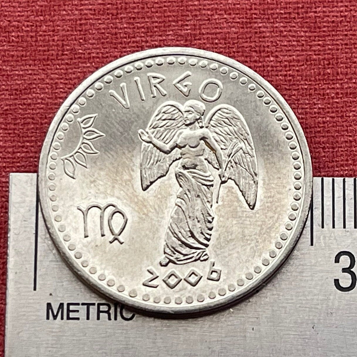 Virgo 10 Shillings Somaliland Authentic Coin Money for Jewelry and Crafts (Zodiac Series) (Astrology) (Astraea) Astrea (Astria) Star Maiden
