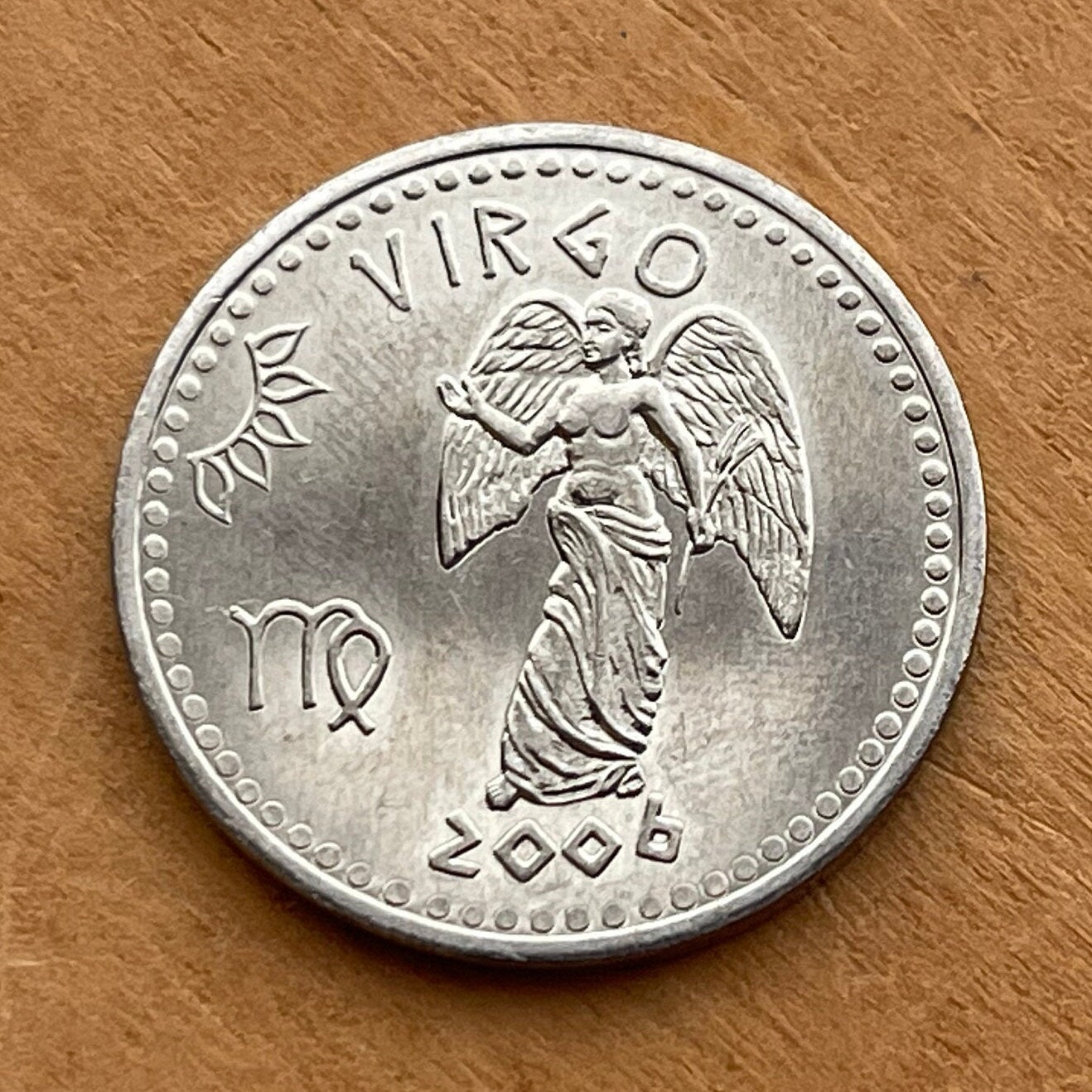 Virgo 10 Shillings Somaliland Authentic Coin Money for Jewelry and Crafts (Zodiac Series) (Astrology) (Astraea) Astrea (Astria) Star Maiden