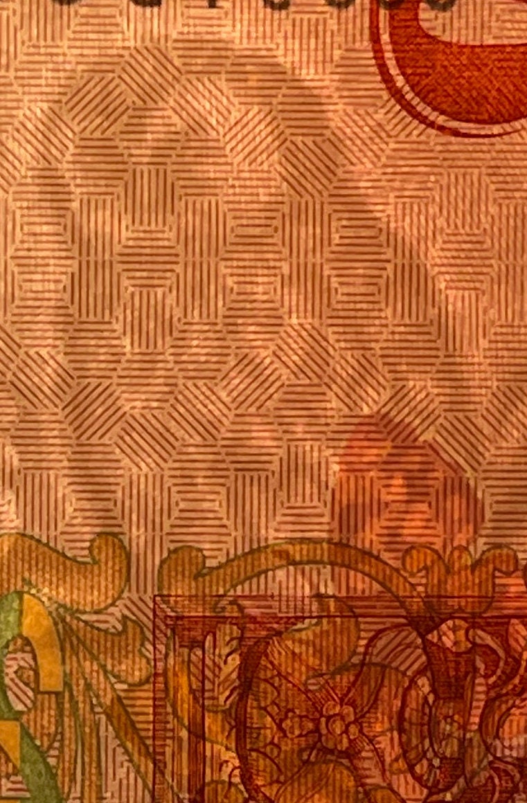 Kandyan Ves Dancer & Geta Beraya Drummer 20 Rupees Sri Lanka Authentic Banknote Money for Jewelry and Collage (Port of Colombo) Serendib Owl