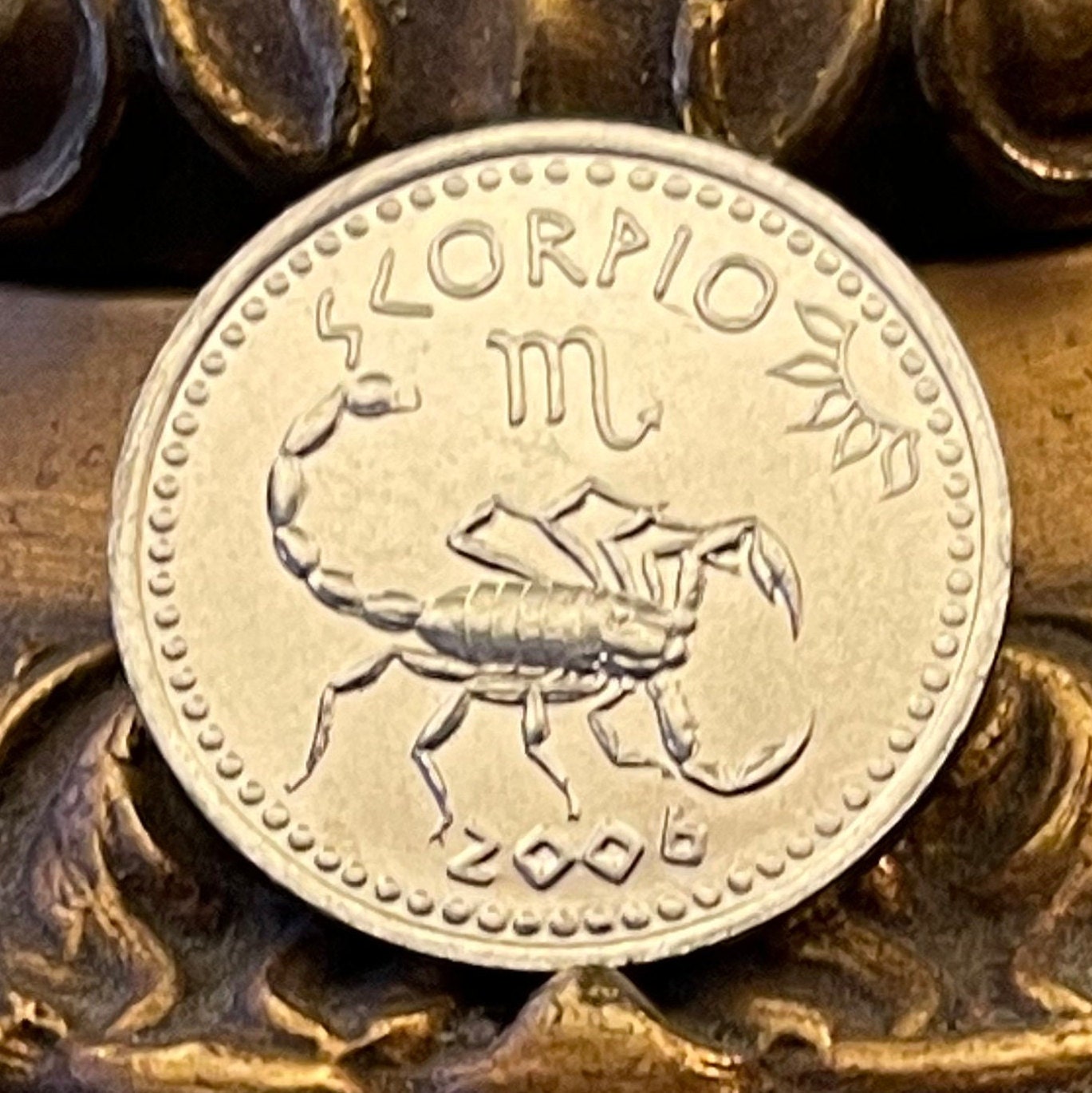 Scorpio 10 Shillings Somaliland Authentic Coin Money for Jewelry and Craft Making (Zodiac Series) (Astrology) Scorpion