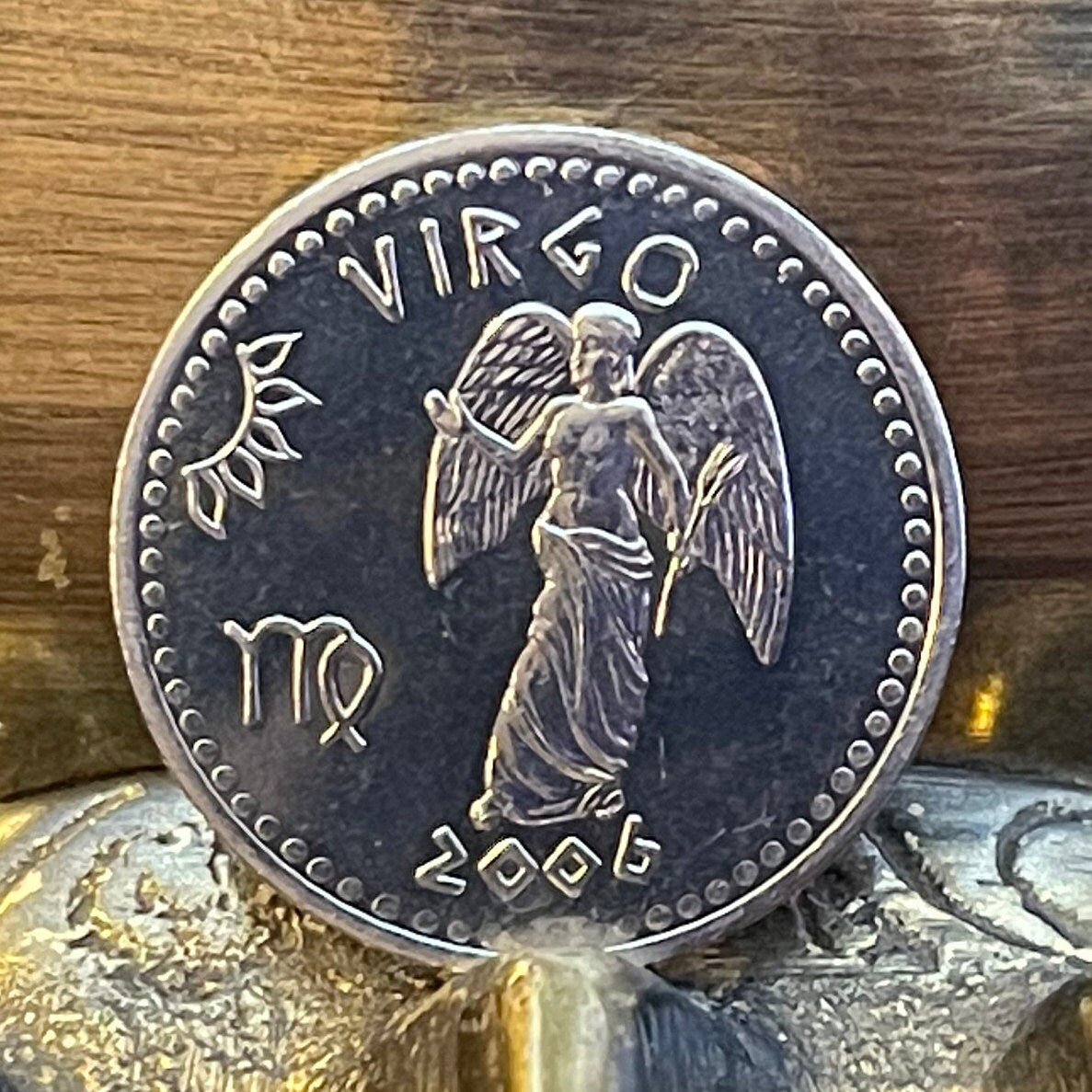 Virgo 10 Shillings Somaliland Authentic Coin Money for Jewelry and Crafts (Zodiac Series) (Astrology) (Astraea) Astrea (Astria) Star Maiden