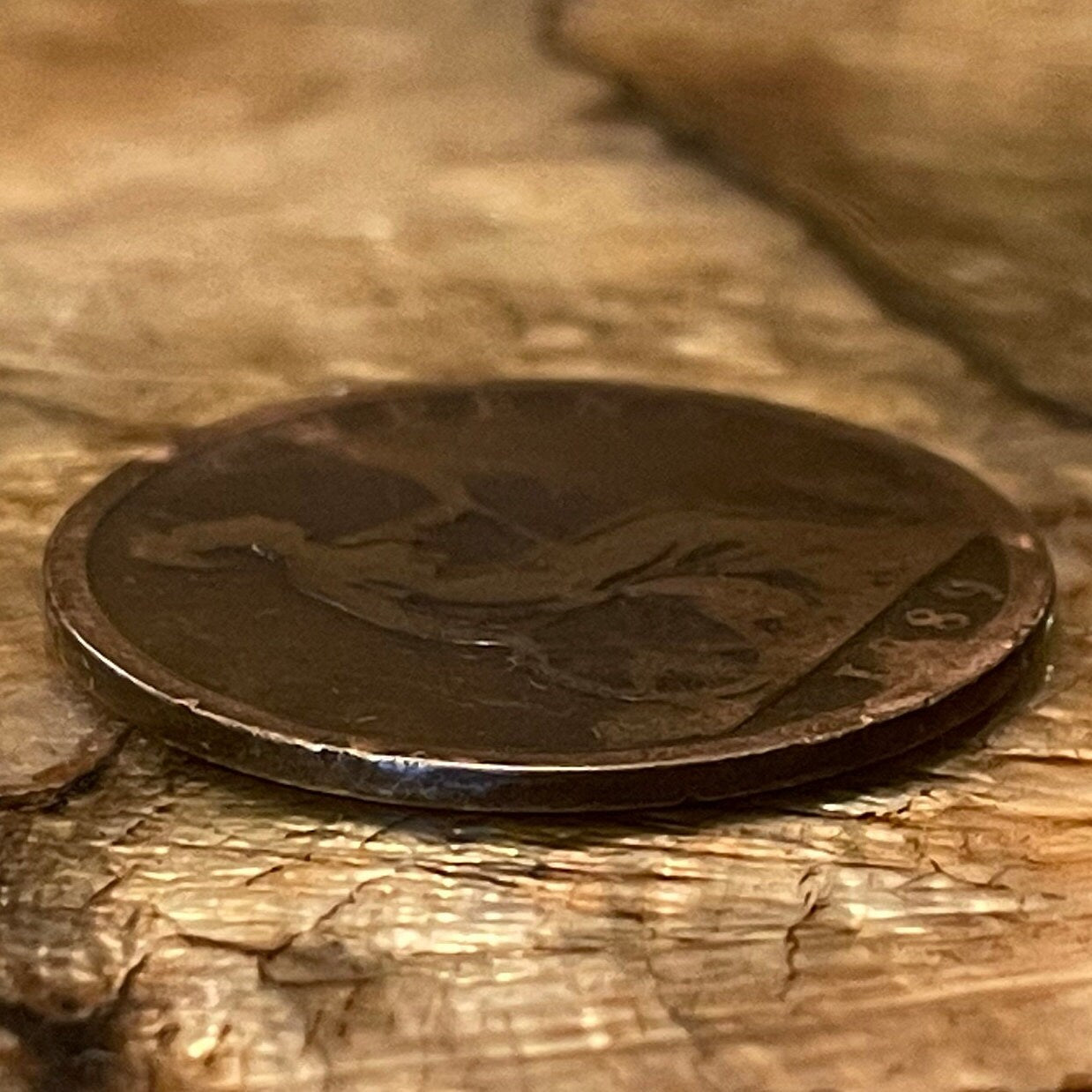 Queen Victoria (2nd Portrait) & Britannia with Trident 1 Penny Great Britain Authentic Coin Money for Jewelry (Bun Head) CONDITION: FAIR