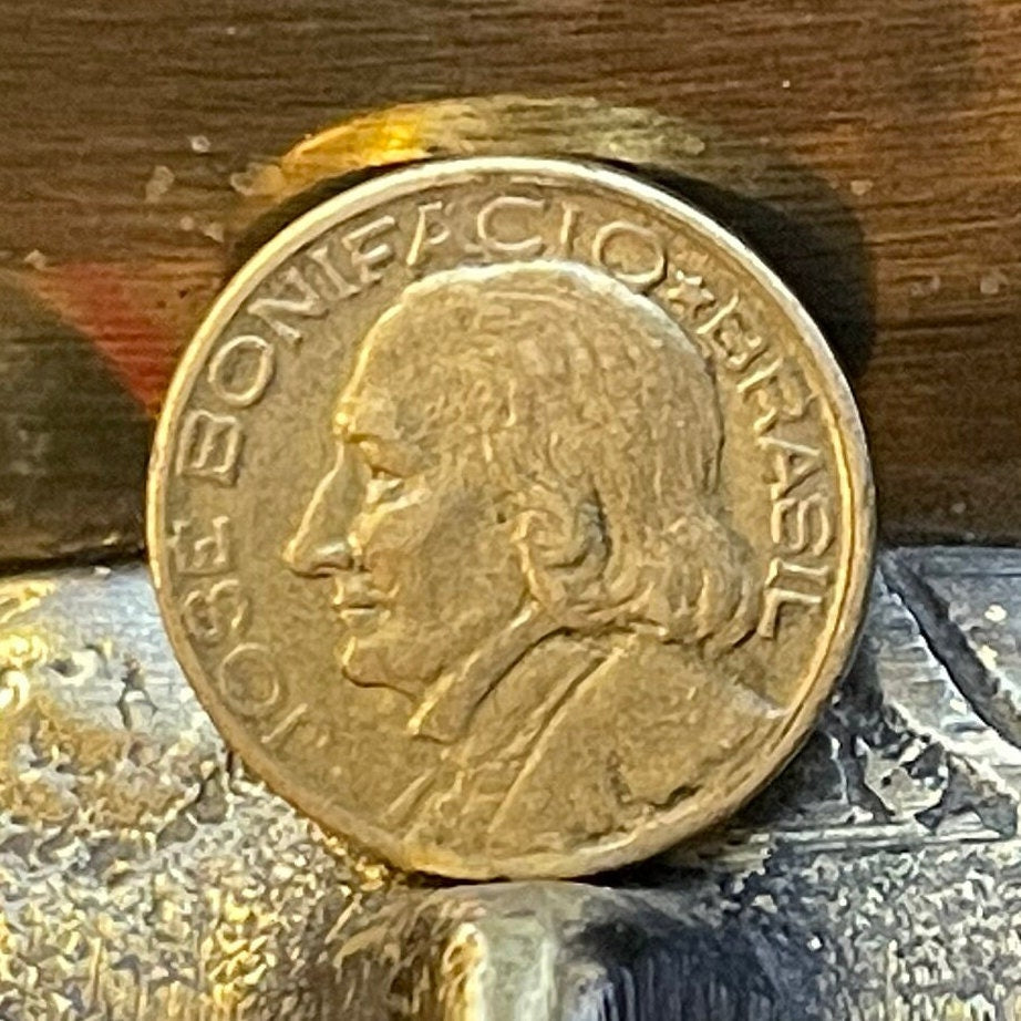Geologist of Lithium José Bonifácio de Andrada, Patriarch of the Independence of Brazil 10 Centavos Authentic Coin Money for Jewelry