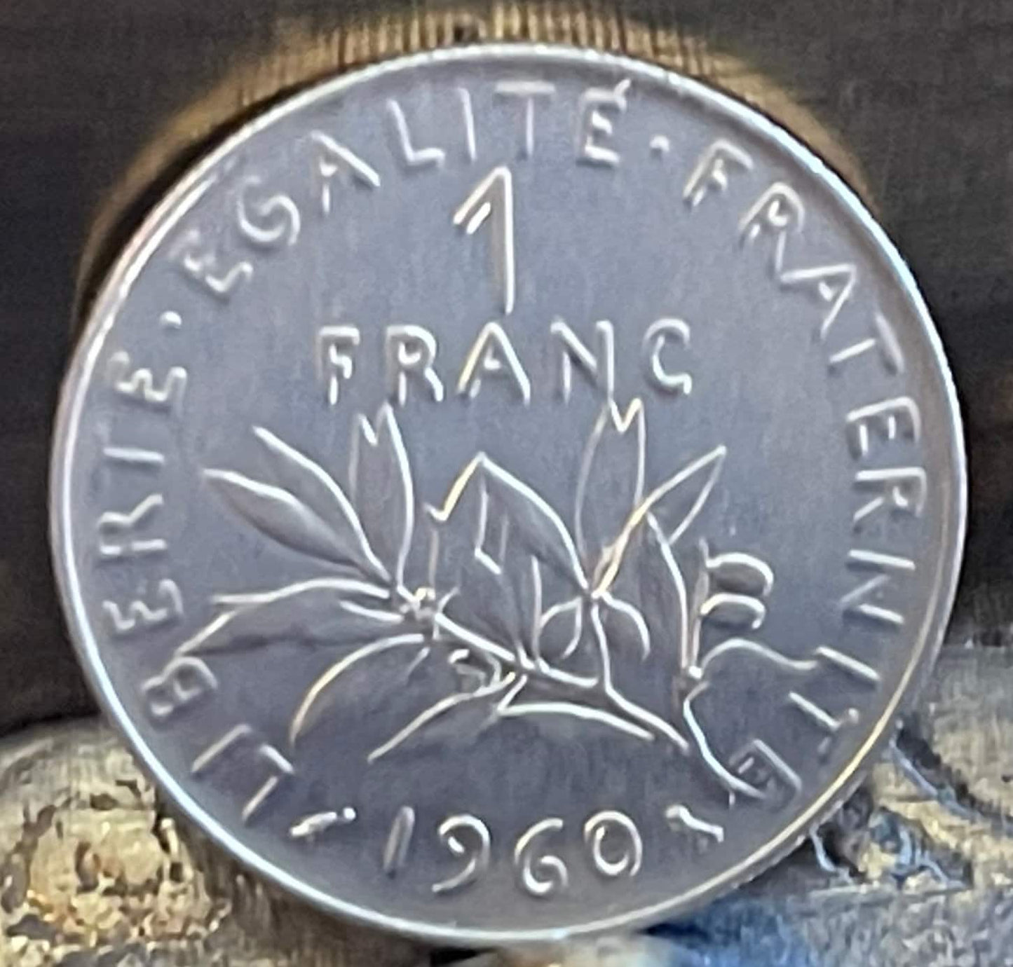 Liberté, égalité, fraternité + Olive Branch & Sower French Authentic Coin Money Franc for Jewelry and Craft Making