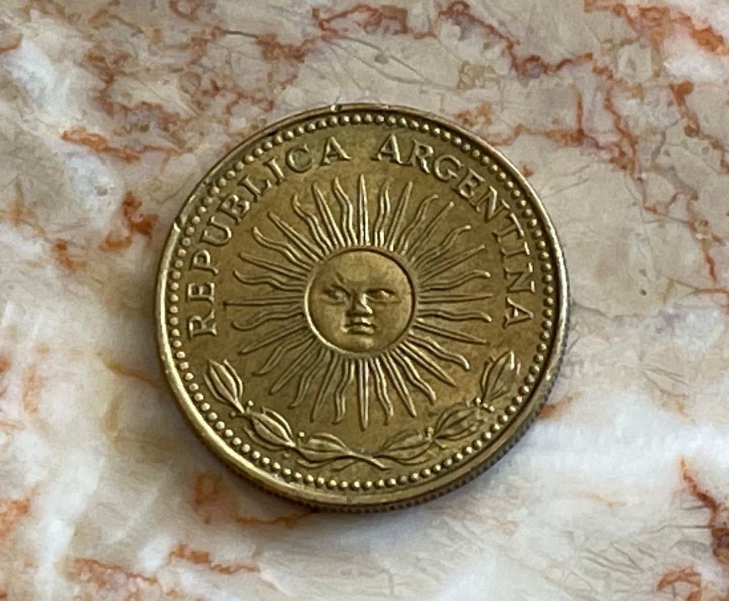 Sun of May Argentina Authentic Peso Coin Money for Jewelry and Craft Making 1974 1975 1976