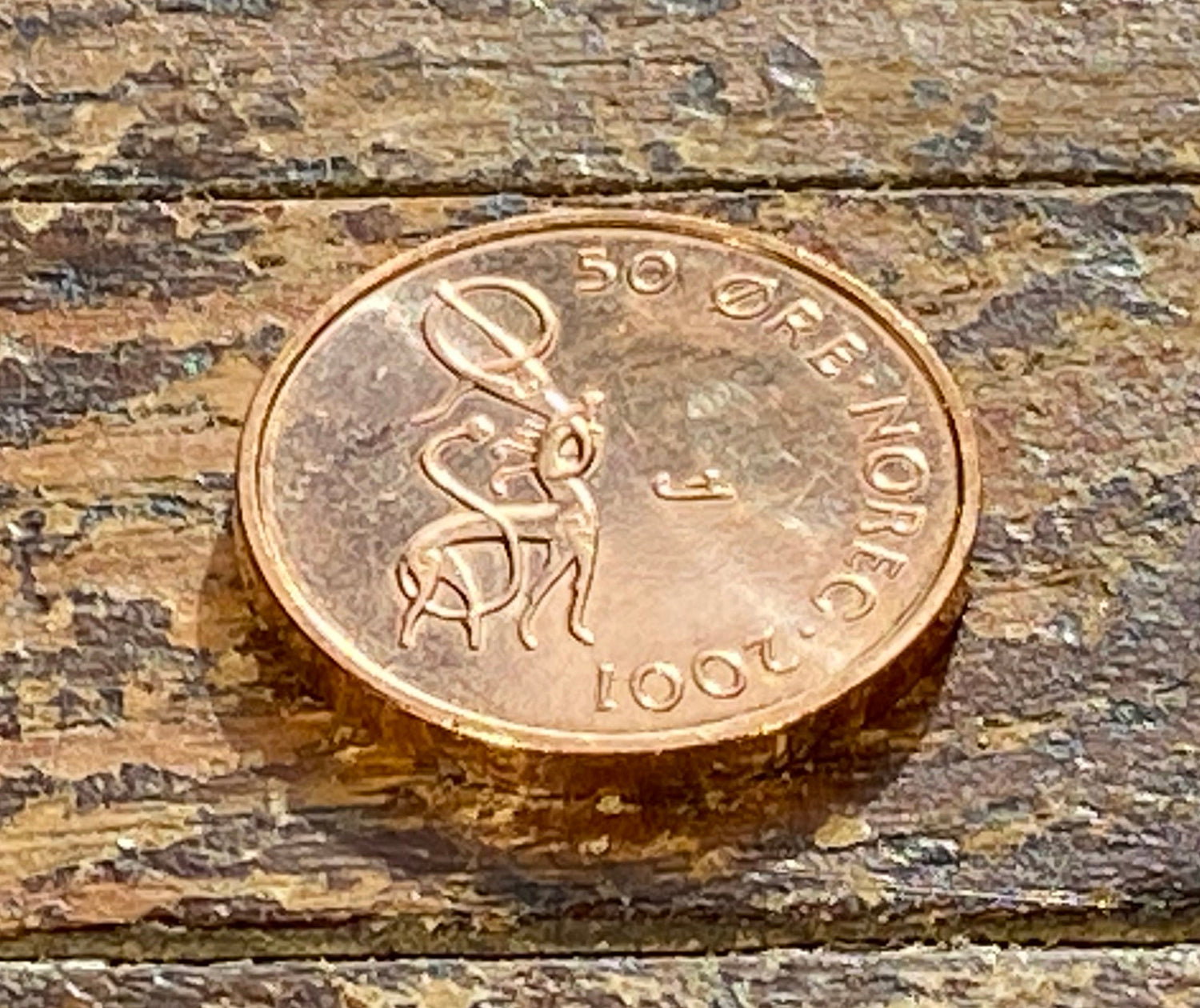 Nidhogg Dragon & Crown Norwegian Authentic Coin Money Øre for Jewelry and Craft Making